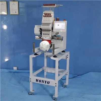 Única cabeça automatizou a máquina do bordado na agulha do bordado do t-shirt 12/15 do tampão disponível